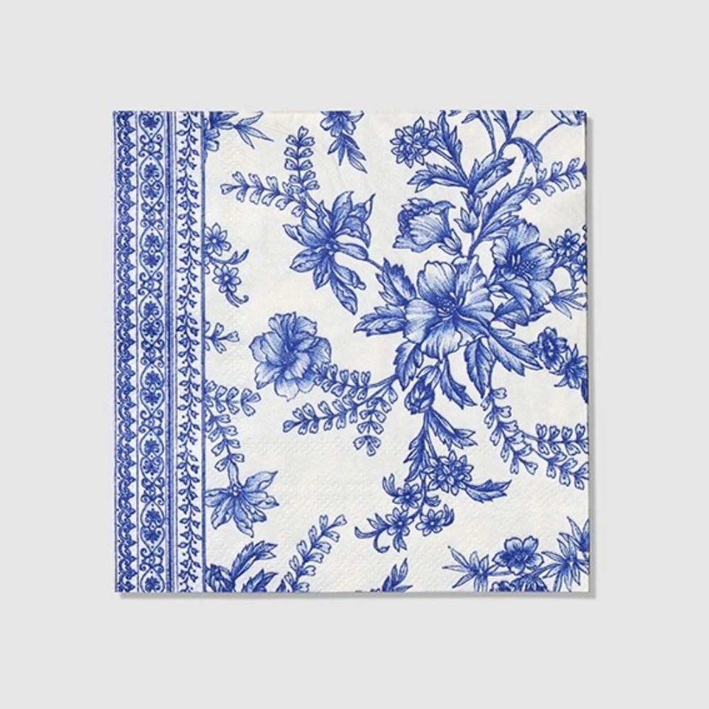 NEW French Toile Paper Cocktail Napkins (25 per Pack)